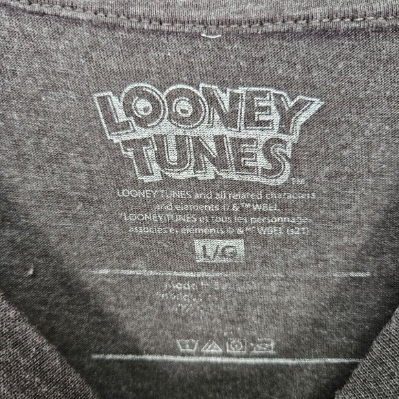 Looney Tunes Tasmanian Devil X Ray Taz Big Head T-Shirt Men's Size L Gray Retro - Picture 7 of 10